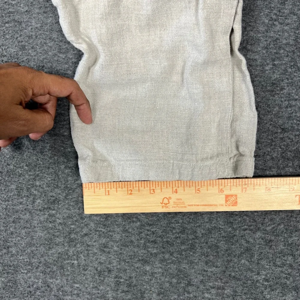 Vintage GAP 100% Linen Pants Mens 31 (Actual 30x26) Gray Straight Leg Trousers